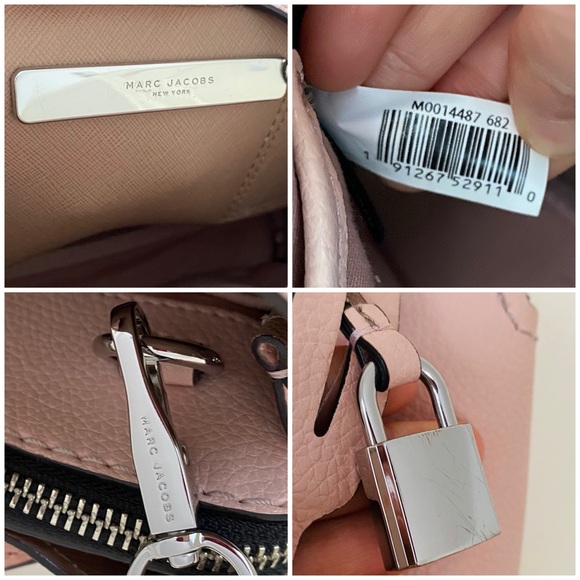 $425 Marc Jacobs Editor 29 Pearl Pink Pebble Leather Satchel Crossbody Bag - Picture 14 of 14